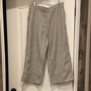 Striped Coldwarer Creek capri/ crop Pants